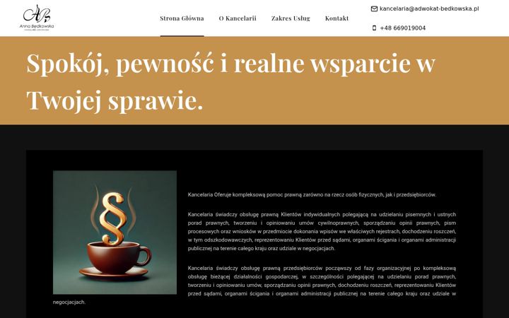 Képernyőkép: adwokat-bedkowska.pl