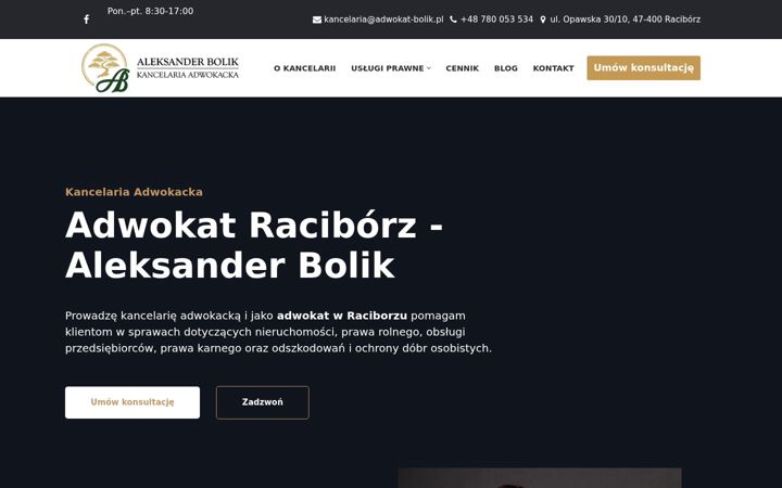 Captura de pantalla de adwokat-bolik.pl