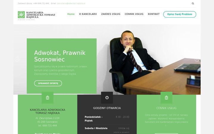 Captura de pantalla de adwokat-hajdula.pl