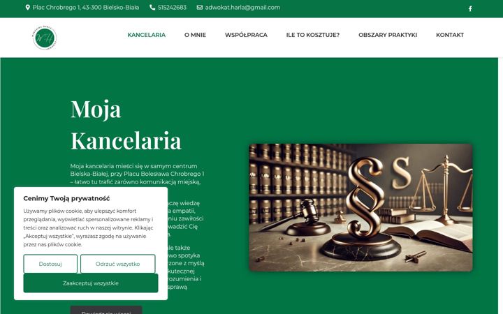 Captura de pantalla de adwokat-harla.pl