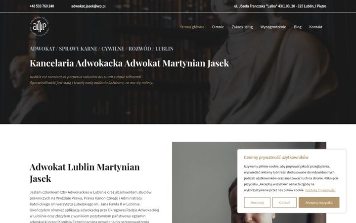 Screenshot του adwokat-jasek.pl