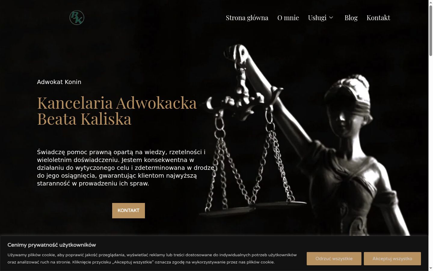 Captura de pantalla del banner de consentimiento mostrado antes de cualquier interacción