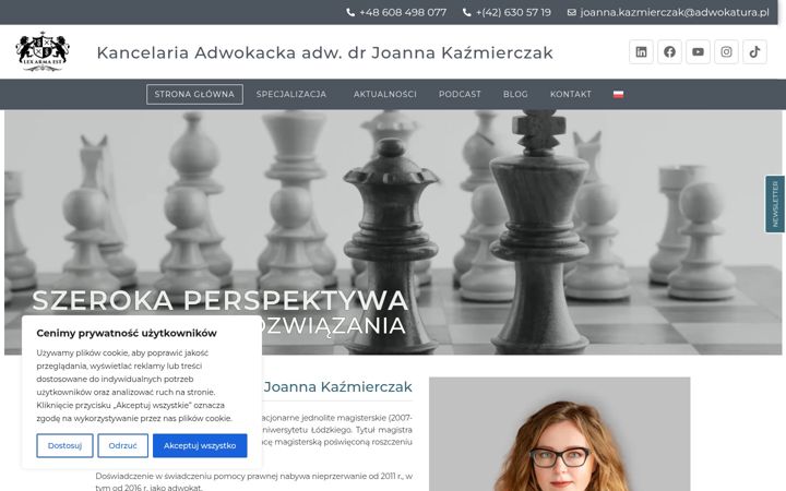 Screenshot ta' adwokat-kazmierczak.pl