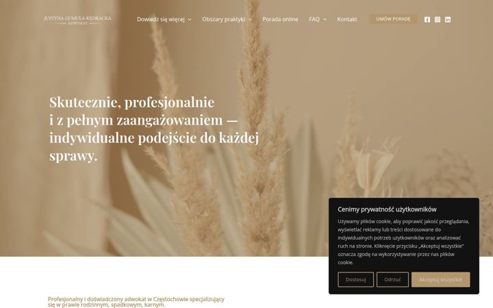 Screenshot του adwokat-kedracka.pl