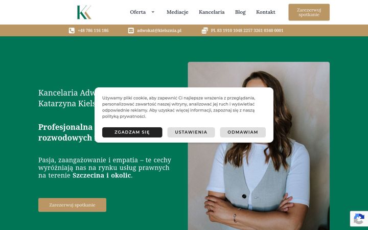 Captură de ecran a adwokat-kielsznia.pl