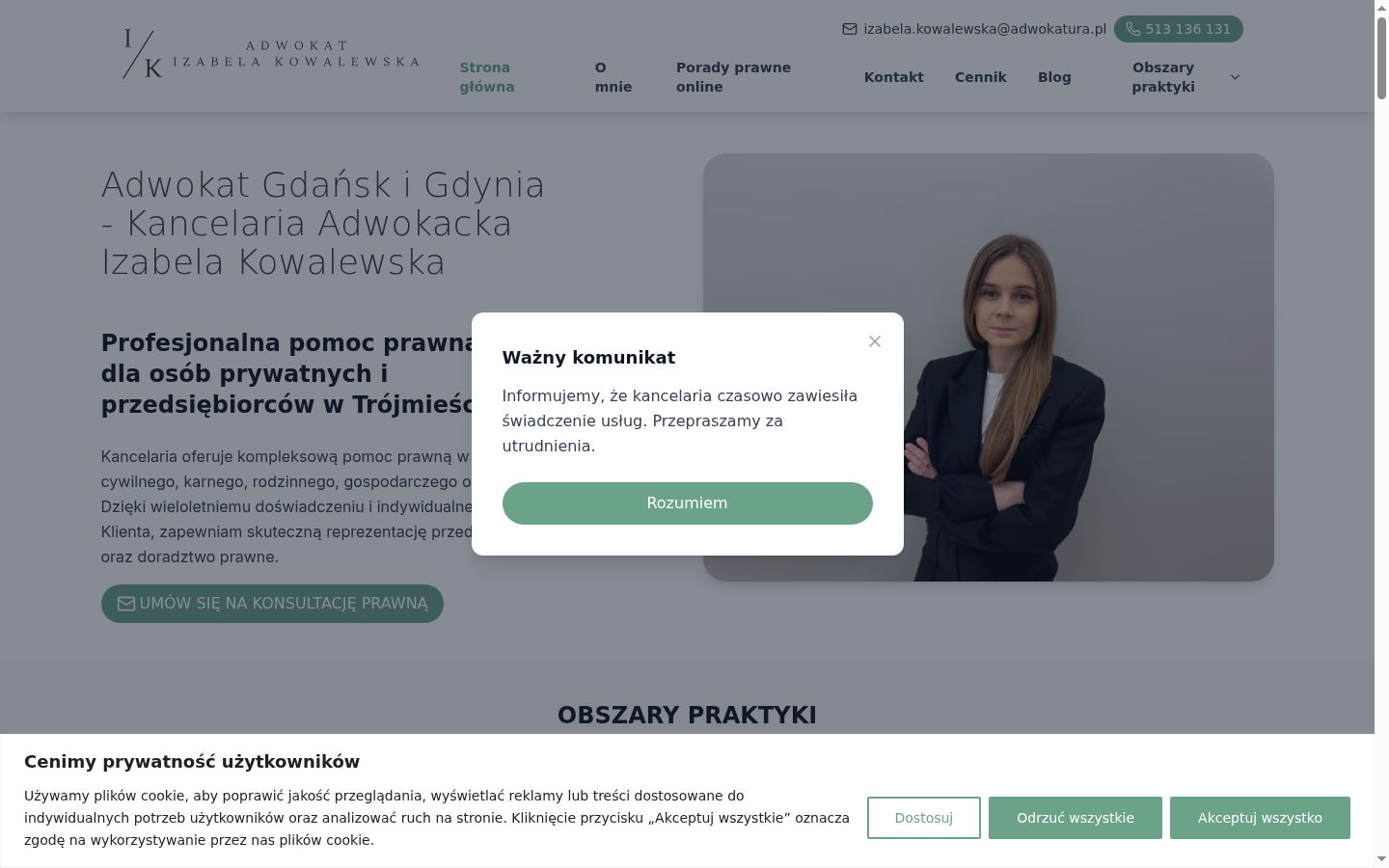 Captură de ecran a bannerului de consimțământ afișat înainte de orice interacțiune