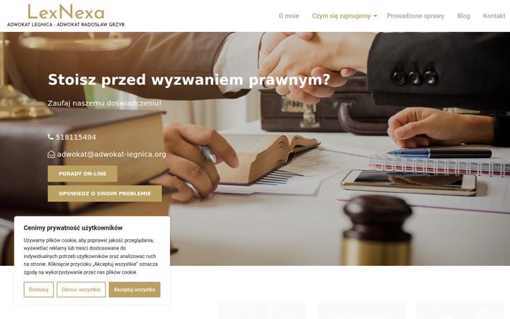 Екранна снимка на adwokat-legnica.org