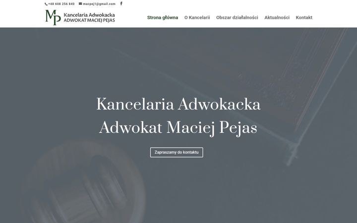 Captură de ecran a adwokat-pejas.pl