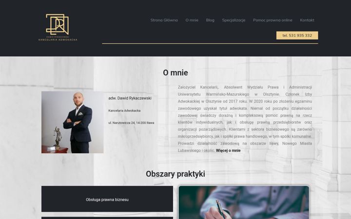 Captura de pantalla de adwokat-rykaczewski.pl