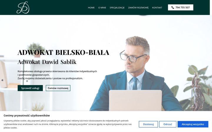 Captura de pantalla de adwokat-sablik.pl
