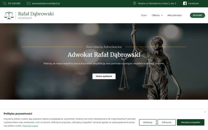 Captura de pantalla de adwokat-siedlce.com.pl