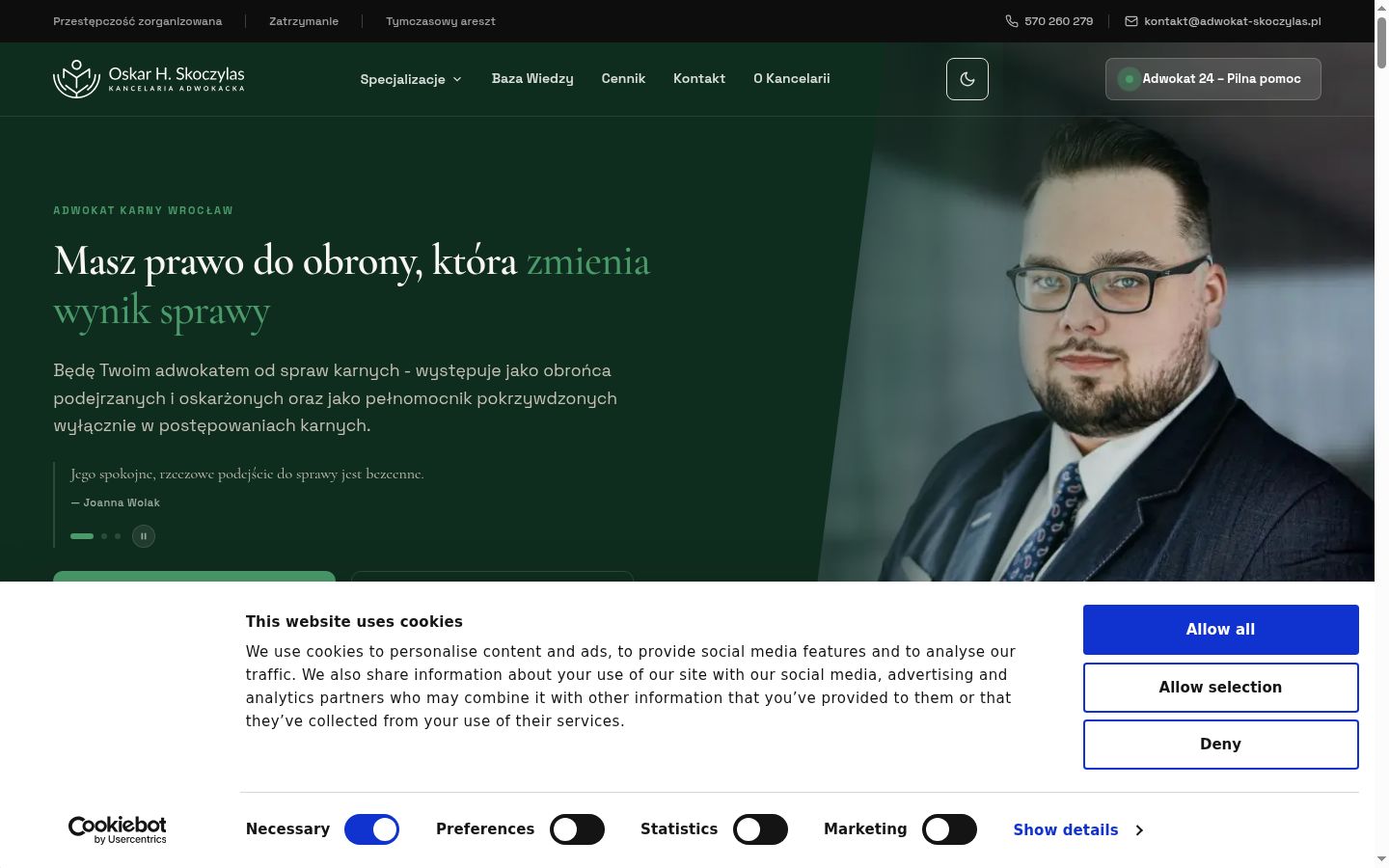 Képernyőkép a bármilyen interakció előtt megjelenő hozzájárulási bannerről