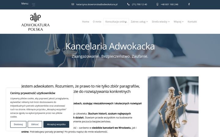 Captura de pantalla de adwokat-skowronska.pl