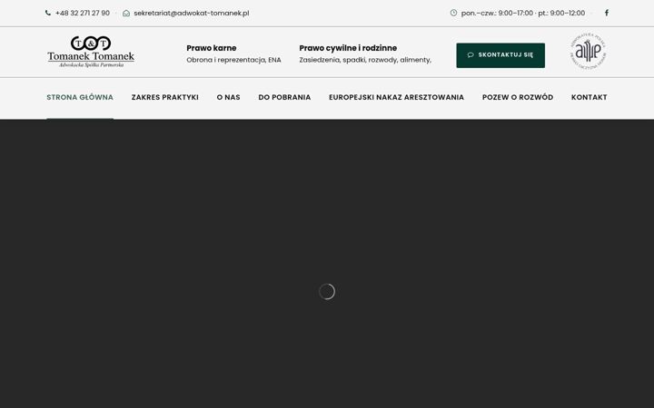 Captura de pantalla de adwokat-tomanek.pl