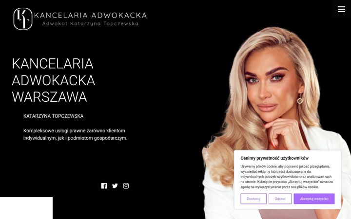 Képernyőkép: adwokat-topczewska.pl