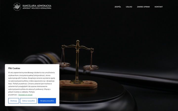 Captura de pantalla de adwokat-wk.pl