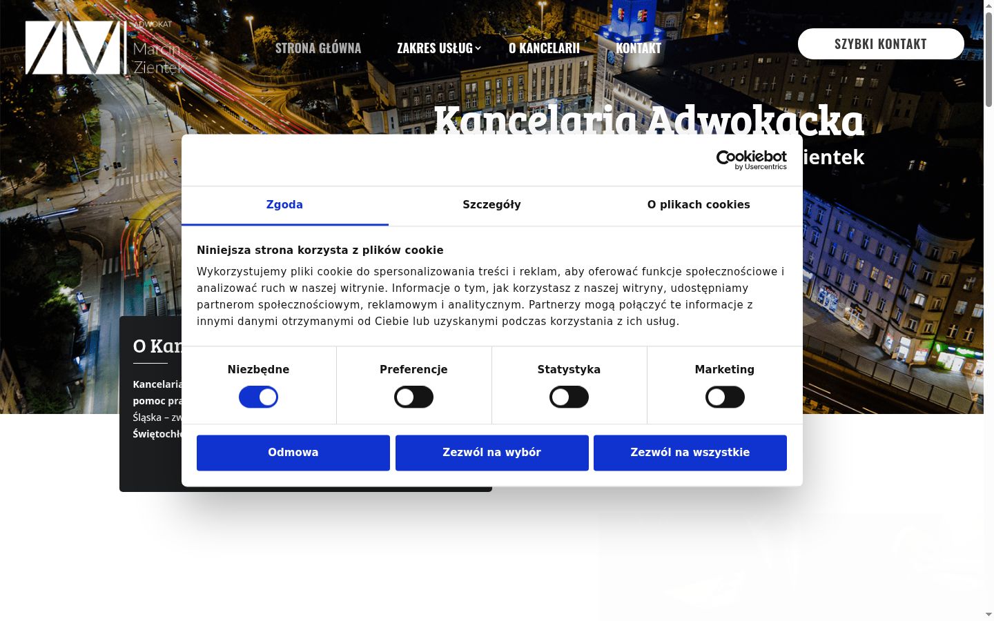 Képernyőkép a bármilyen interakció előtt megjelenő hozzájárulási bannerről