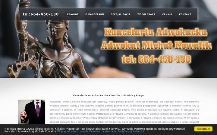 Screenshot of adwokat24.eu