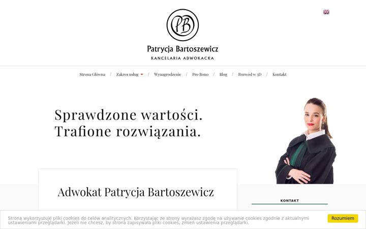 Snímek obrazovky adwokatbartoszewicz.pl