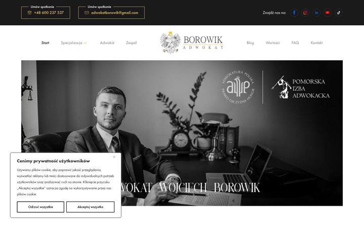 Képernyőkép: adwokatborowik.pl