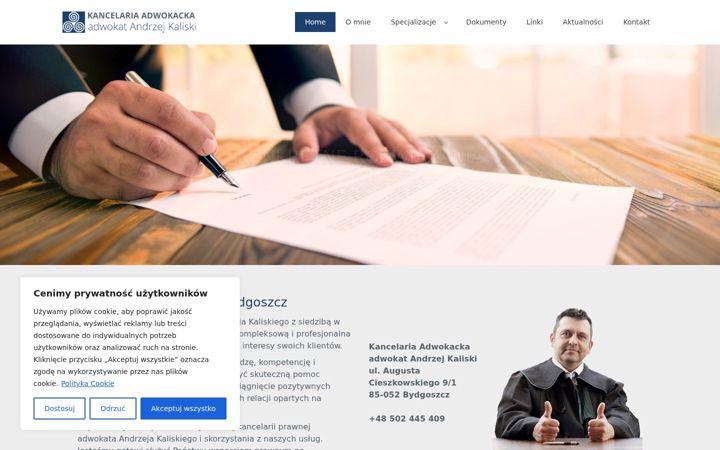 Képernyőkép: adwokatbydgoszcz.pl