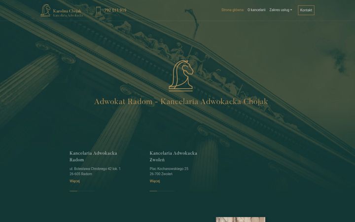 Screenshot of adwokatchojak.pl