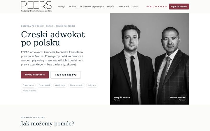 Screenshot of adwokatczechy.cz