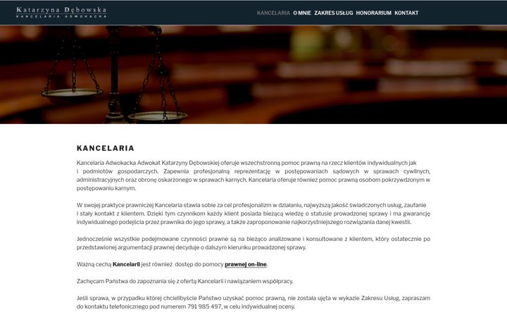 Screenshot of adwokatdebowska.pl