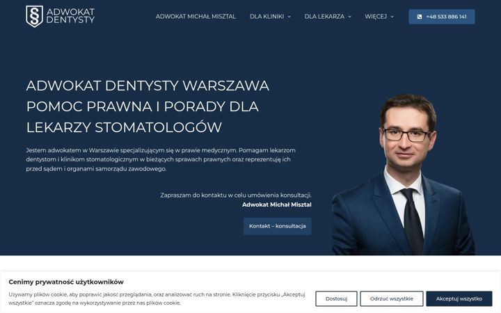 Screenshot of adwokatdentysty.pl
