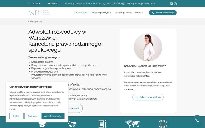 Screenshot of adwokatdrejewicz.pl