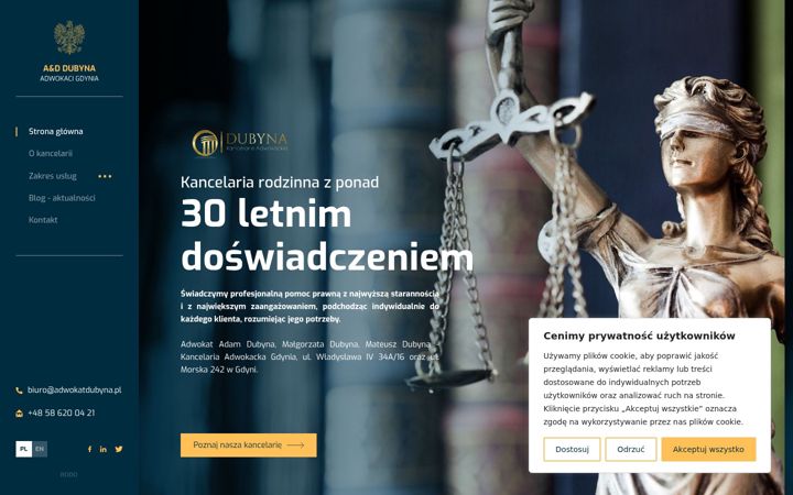 Screenshot of adwokatdubyna.pl