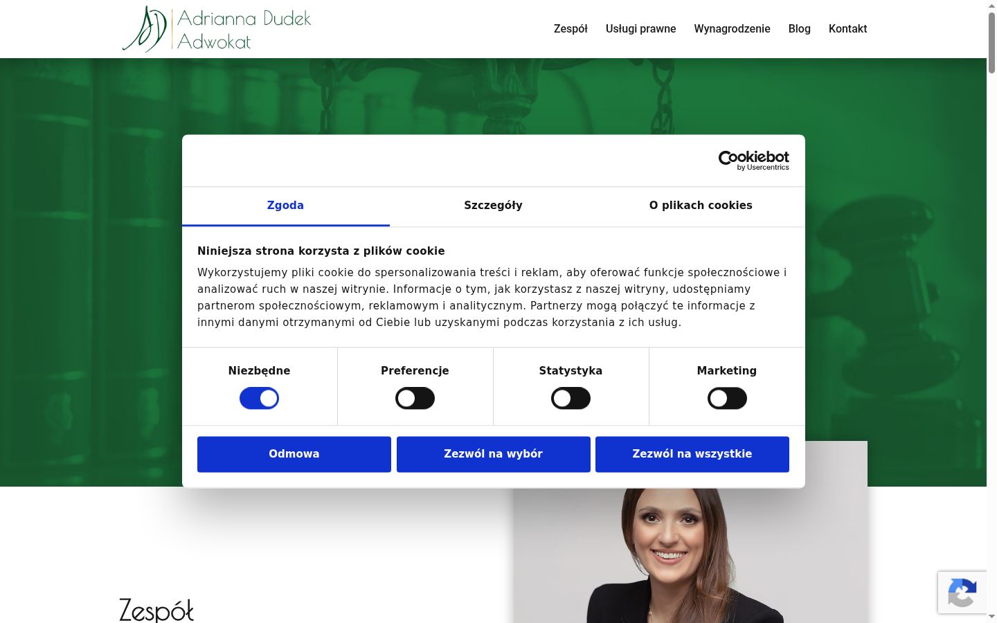 Snimka zaslona bannera za privolu prikazanog prije bilo kakve interakcije