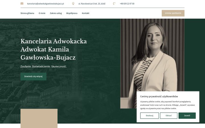 Screenshot ta' adwokatgawlowskabujacz.pl
