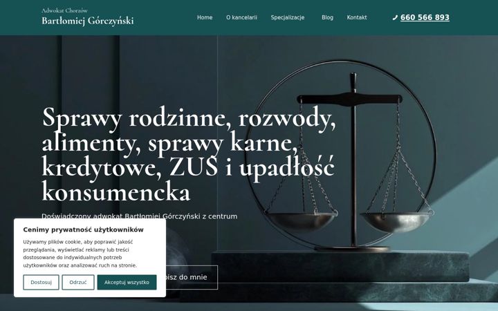 Screenshot ta' adwokatgorczynski.pl