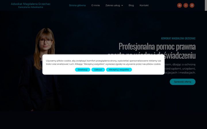 Snimka zaslona za adwokatgrzechac.pl