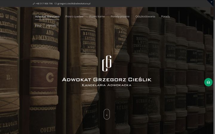 Screenshot ta' adwokatgrzegorzcieslik.pl