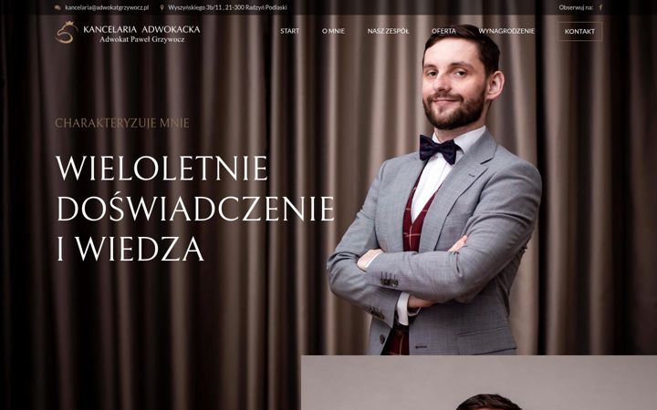 Screenshot ta' adwokatgrzywocz.pl