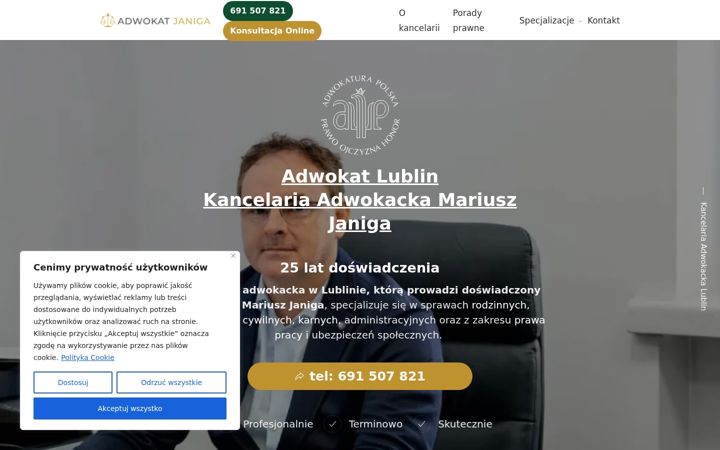 Screenshot ta' adwokatjaniga.pl