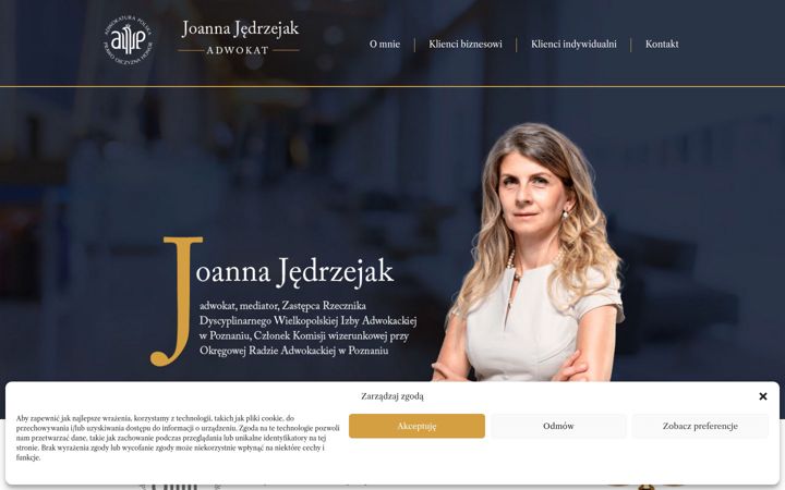 Posnetek zaslona adwokatjedrzejak.pl