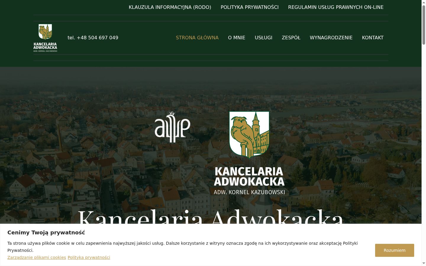 Posnetek zaslona pasice za privolitev, prikazane pred kakršno koli interakcijo