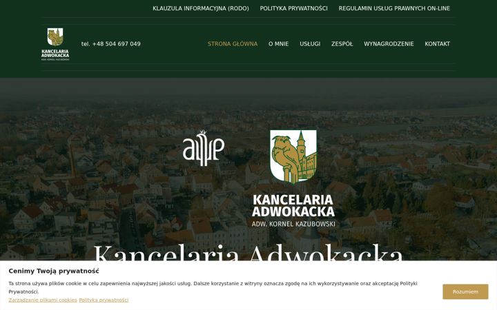 Posnetek zaslona adwokatkazubowski.pl