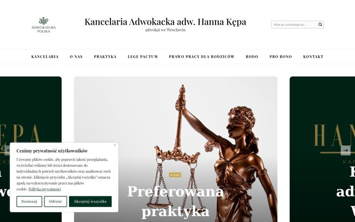 Posnetek zaslona adwokatkepa.com.pl