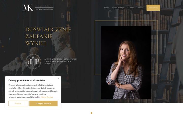 Posnetek zaslona adwokatkiersikowska.pl