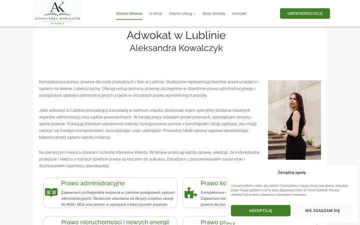 Snimka zaslona za adwokatkowalczyklublin.pl