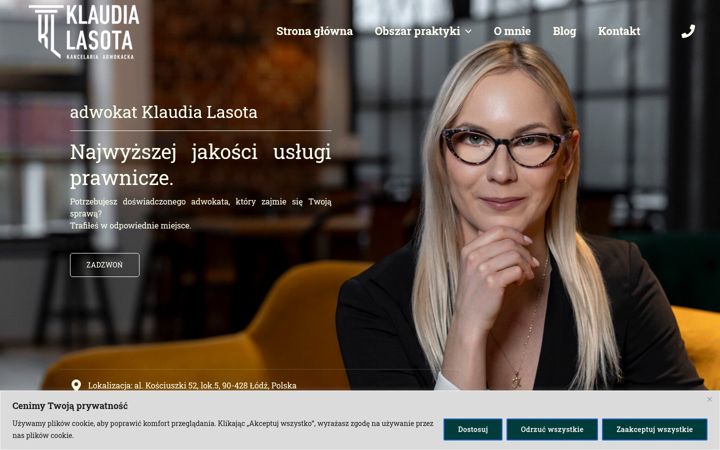 Screenshot of adwokatlasota.pl