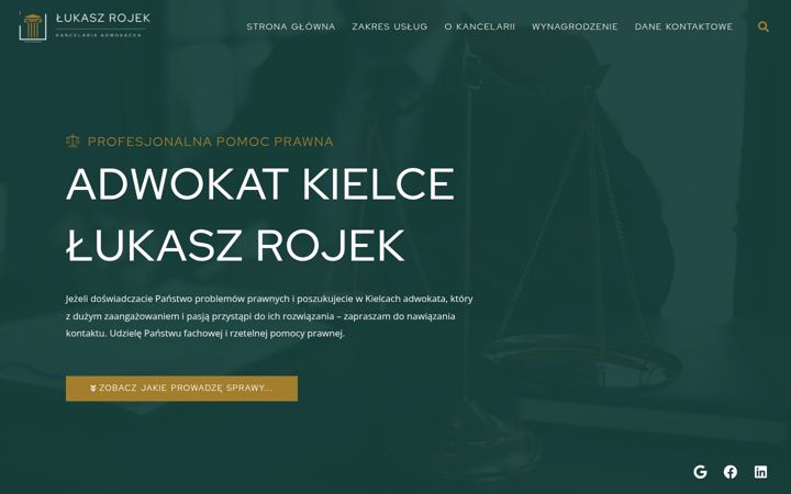 Snimka zaslona za adwokatlukaszrojek.pl