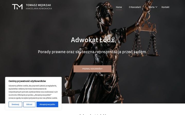 Snimka zaslona za adwokatmedrzak.pl