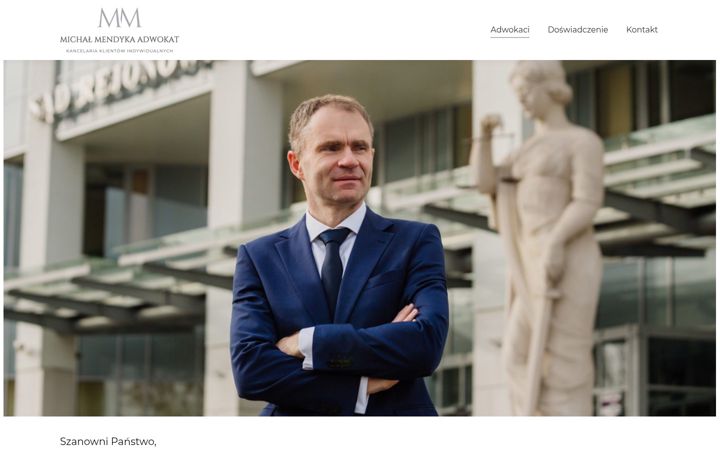 Screenshot of adwokatmendyka.pl