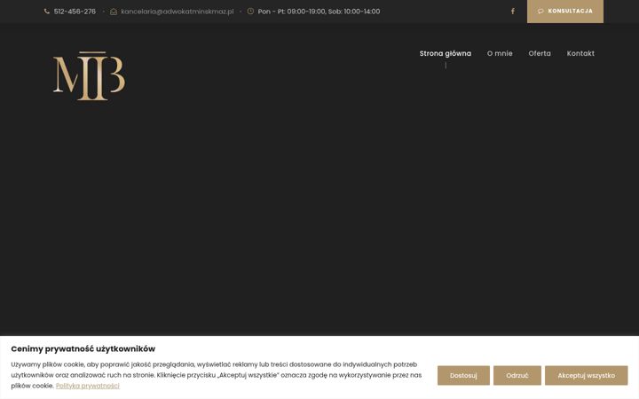 Screenshot of adwokatminskmaz.pl