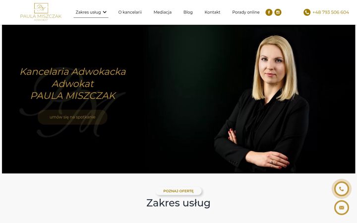Screenshot of adwokatmiszczak.pl